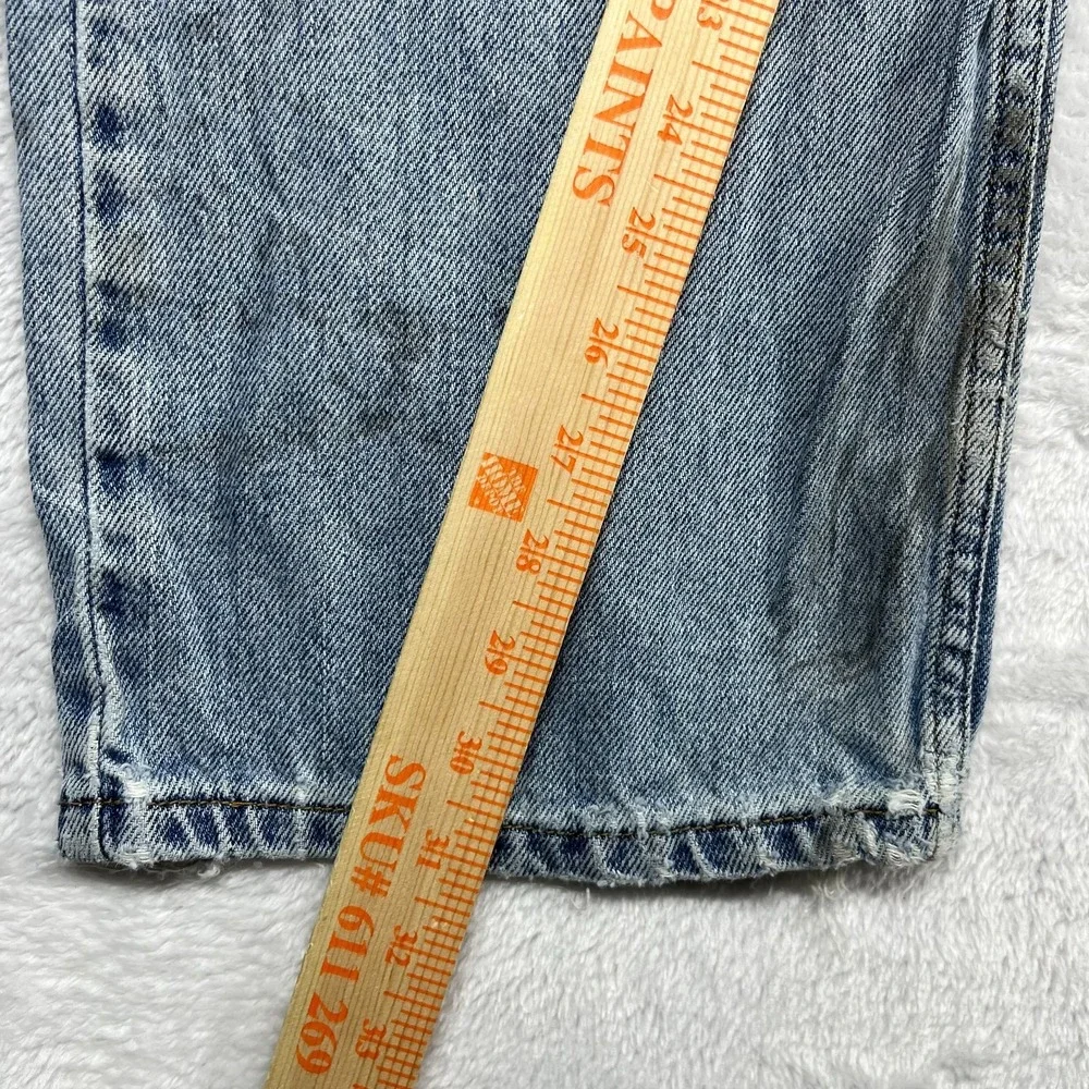 Levi's 505 Straight Leg Jeans Men's 34X31 Blue Denim Pockets Zip‎ Fly - Flaws